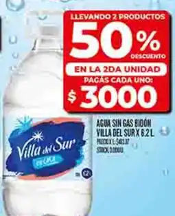 Supermercados DIA Villa del sur agua sin gas bidón oferta