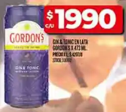 Supermercados DIA Gordon's gin & tonic en lata oferta
