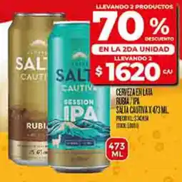 Supermercados DIA Salta cautiva cerveza en lata rubia/ipa oferta