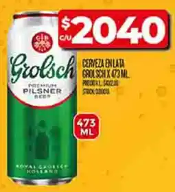Supermercados DIA Grolsch cerveza en lata oferta