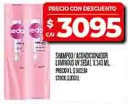 Supermercados DIA Sedal shampoo/acondicionador luminous oferta