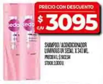 Supermercados DIA Sedal shampoo/acondicionador luminous oferta