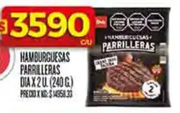 Supermercados DIA Dia hamburguesas parrilleras oferta