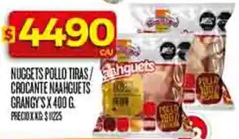 Supermercados DIA Grangy's nuggets pollo tiras/ crocante naahguets oferta