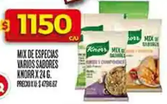 Supermercados DIA Knorr mix de especias varios sabores oferta
