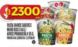 Supermercados DIA PASTA VARIOS SABORES MENU BOX/ ARROZ PRIMAVERA oferta