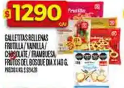 Supermercados DIA Dia galletitas rellenas frutilla/vainilla oferta
