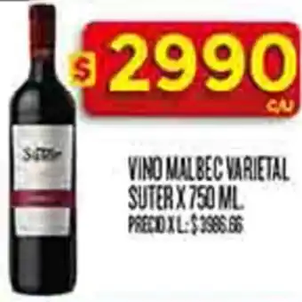 Supermercados DIA Suter vino malbec varietal oferta