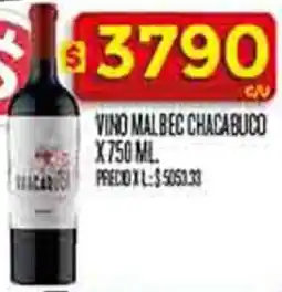 Supermercados DIA Chaca buco vino malbec oferta