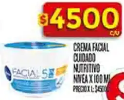 Supermercados DIA Nivea crema facial cuidado nutritivo oferta