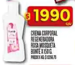Supermercados DIA Bonté crema corporal regeneradora rosa mosqueta oferta