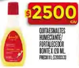 Supermercados DIA Bonté quitaesmaltes humectante fortalecedor oferta
