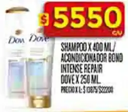 Supermercados DIA Dove shampoo/acondicionador bond intense repair oferta