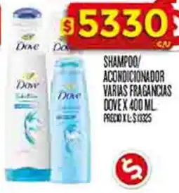 Supermercados DIA Dove shampoo/ acondicionador varias fragancias oferta