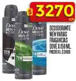 Supermercados DIA Dove desodorante men varias fragancias oferta