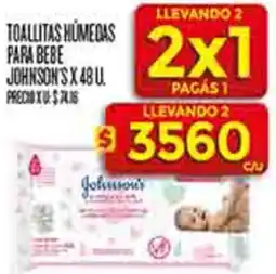 Supermercados DIA Johnson's húmedas para bebe oferta