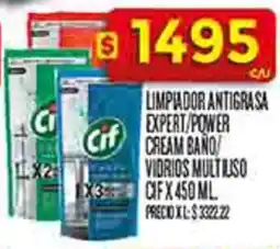 Supermercados DIA Cif limpiador antigrasa expert/power cream bano vidrios multiuso oferta