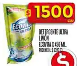 Supermercados DIA Ecovita detergente ultra limón oferta