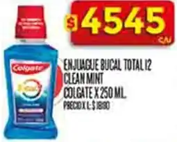 Supermercados DIA Colgate enjuague bucal total 12 clean mint oferta