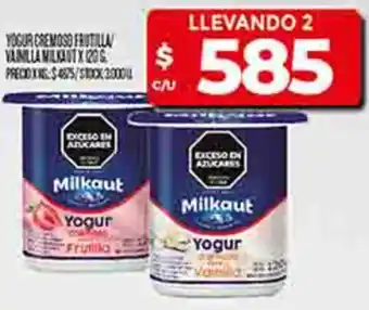 Supermercados DIA Milkaut yogur cremoso frutilla oferta