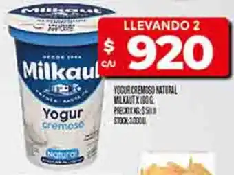 Supermercados DIA Milkaut yogur cremoso oferta