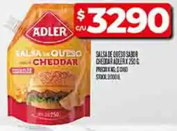 Supermercados DIA Adler salsa de queso sabor cheddar oferta