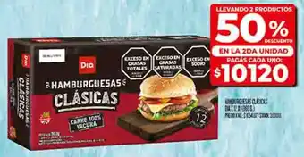 Supermercados DIA Dia hamburguesas clasicas oferta