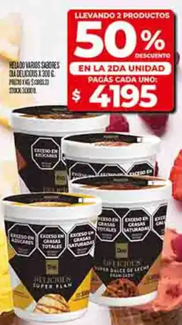 Supermercados DIA Dia helado varios sabores delicious oferta