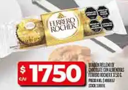 Supermercados DIA Ferrero rocher bombón relleno de chocolate con almendras oferta