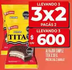 Supermercados DIA Tita alfajor simple oferta