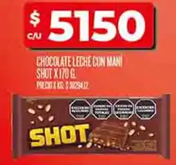 Supermercados DIA Shot chocolate leche con mani oferta