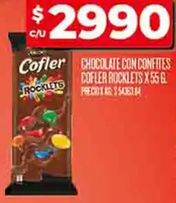 Supermercados DIA Cofler rocklets chocolate con confites oferta
