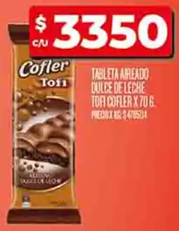 Supermercados DIA Cofler tofi tableta aireado dulce de leche oferta
