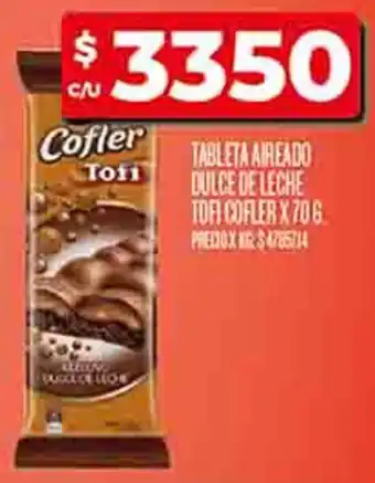 Supermercados DIA Cofler tofi tableta aireado dulce de leche oferta