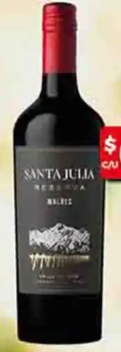 Supermercados DIA Santa julia vino malbec reserva oferta