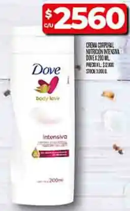 Supermercados DIA Dove crema corporal nutricion intensiva oferta