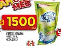Supermercados DIA Ecovita detergente ultra limon oferta