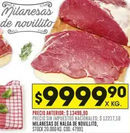 Coto Milanesas de nalga de novillito oferta