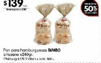 Disco Pan de hamburguesa bimbo oferta