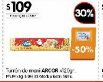 Disco Turrón arcor oferta