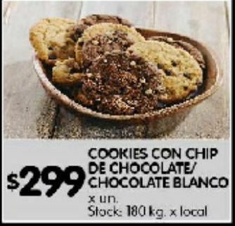 Disco Cookies con chip de chocolate / blanco x un oferta