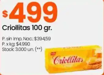 Changomas Criollitas oferta