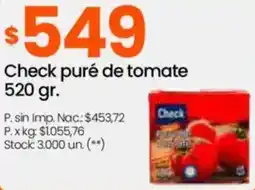 Changomas Check puré de tomate oferta