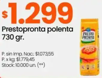 Changomas Prestopronta polenta oferta