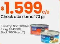 Changomas Check atún lomo oferta