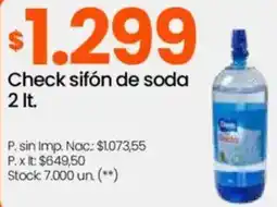 Changomas Check sifón de soda oferta