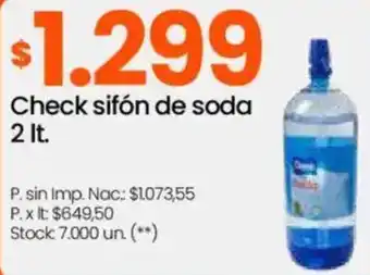 Changomas Check sifón de soda oferta