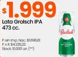 Changomas Grolsch IPA lata oferta