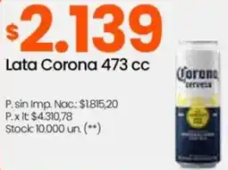 Changomas Corona lata oferta