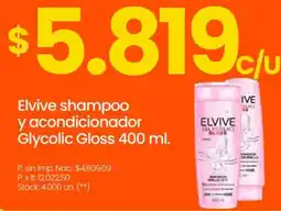 Changomas Elvive shampoo y acondicionador glycolic gloss oferta